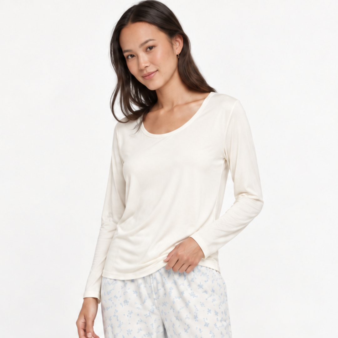 Kathryn Built-in Bra Long Sleeve Shirt