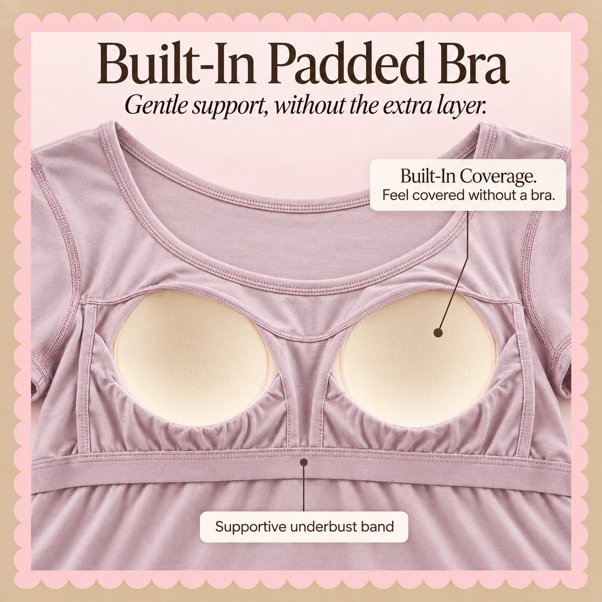 Eliza Padded-Support Shirt