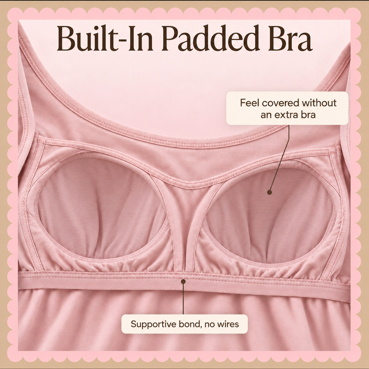 Kathryn Built-in Bra Long Sleeve Shirt